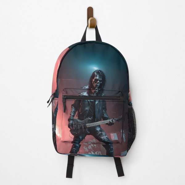 Item preview, 80s Neon Zombie Rock Star – Retro Synthwave Undead Guitarist designed and sold by PrometheusStyle.