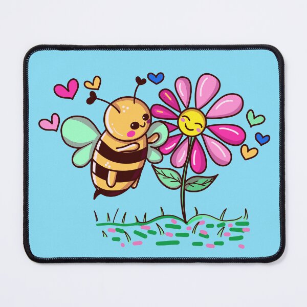 Item preview, Kawaii bee with flower friend designed and sold by altairaleon.