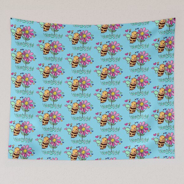 Item preview, Kawaii bee with flower friend designed and sold by altairaleon.