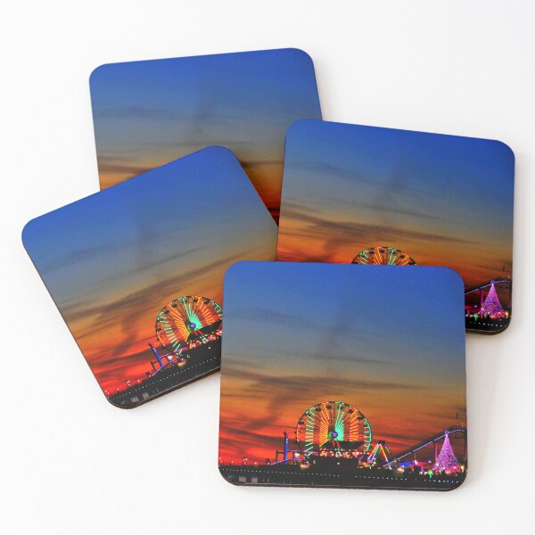 Item preview, Sunset Santa Monica Pier Christmas photographed by KAT designed and sold by KATKattalestv.