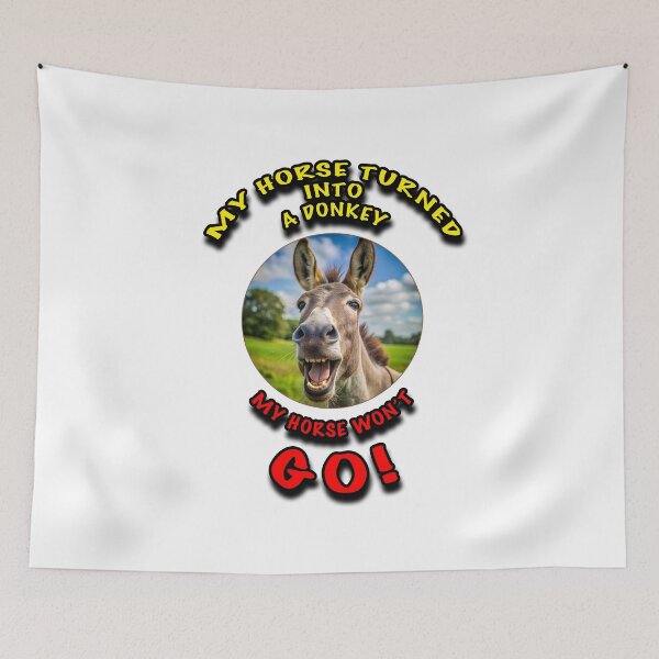 Item preview, My Horse Turned Into a Donkey Shirt | Funny Equestrian Barn Life Tee designed and sold by Michael van der Hoorn.
