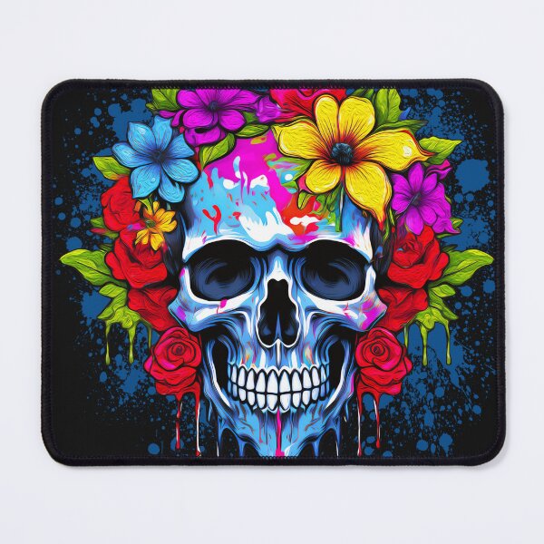 Item preview, Flower Skull 3 designed and sold by rainsdesigns.