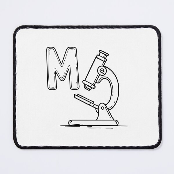 Item preview, An Illustration of letter M stand for Microscope designed and sold by rasagamastore.