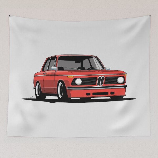 Item preview, 1968-1972 2002 Red tii classic racer designed and sold by blackdogshop.