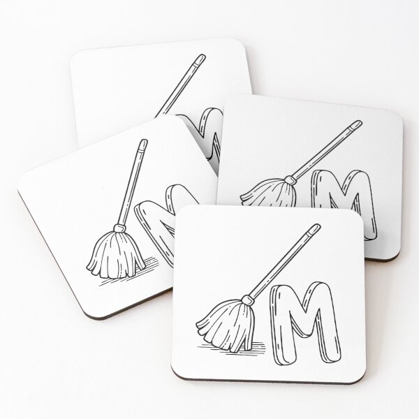 Item preview, An Illustration of letter M stand for Mop designed and sold by rasagamastore.