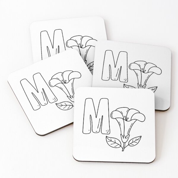 Item preview, An Illustration of letter M stand for Morning glory designed and sold by rasagamastore.