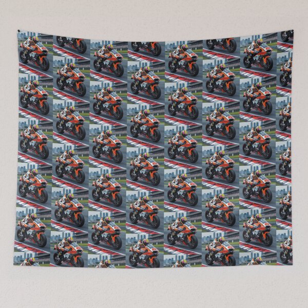 Item preview, Black And Orange Grand Prix Racebike Race Track  designed and sold by Moto Graphix.