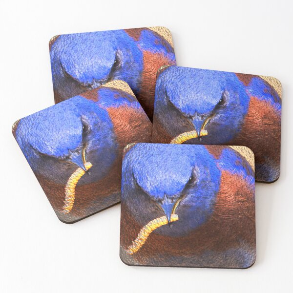 Artikelvorschau, Blauvogel mit einem Mehlwurm entworfen und verkauft von CarolM.