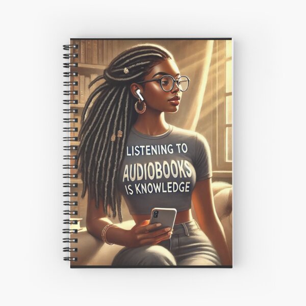 Item preview, Listening To Audiobooks Is Knowledge - Young Lady designed and sold by Antuan Simmons.