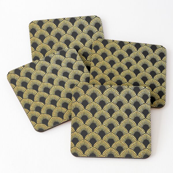Item preview, Romantic Gold-Hues And Black Art Deco Pattern designed and sold by DEC02.