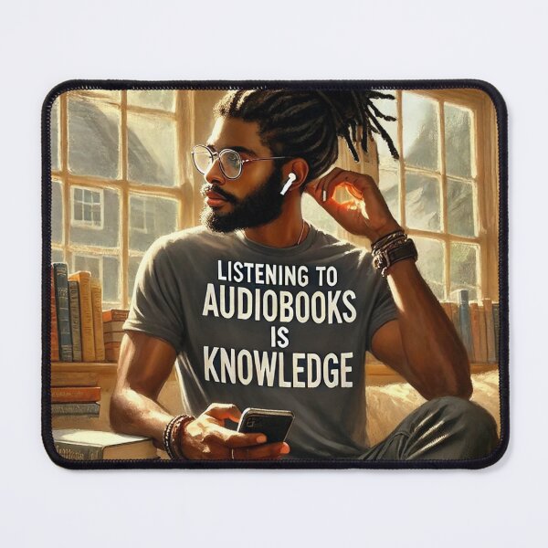 Item preview, Listening To Audiobooks - Young Man designed and sold by Antuan Simmons.