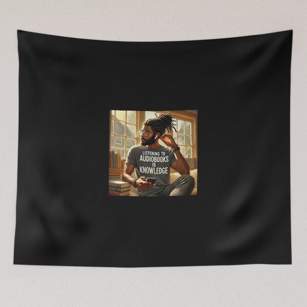 Item preview, Listening To Audiobooks - Young Man designed and sold by Antuan Simmons.
