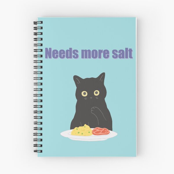 Item preview, Mischievous cat art : Needs more salt Blue version designed and sold by TheGrandLordCat.