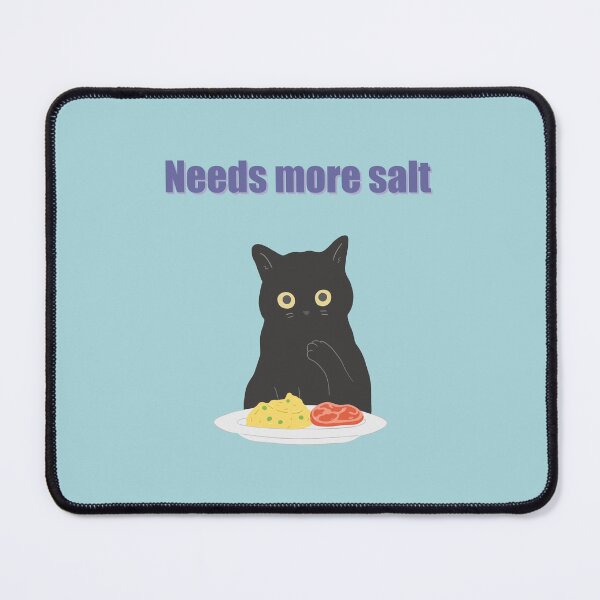 Item preview, Mischievous cat art : Needs more salt Blue version designed and sold by TheGrandLordCat.