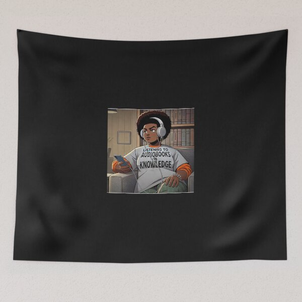 Item preview, Listening To Audiobooks - Young Lady 2 designed and sold by Antuan Simmons.