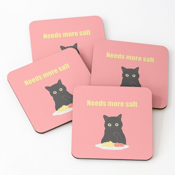 Item preview, Mischievous cat art : Needs more salt Pink version designed and sold by TheGrandLordCat.