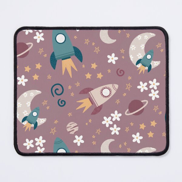 Aperçu de l'œuvre Motif floral céleste mauve Moonflowers créée et vendue par Ditsy & Stitch.