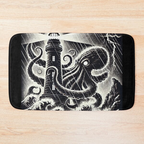 Item preview, Kraken Noir Horror – Attack on the Lighthouse designed and sold by CryptidNoir.