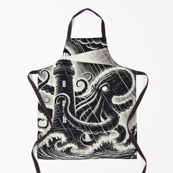 Item preview, Kraken Noir Horror – Attack on the Lighthouse designed and sold by CryptidNoir.