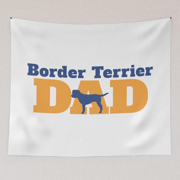 Item preview, Border Terrier Dad with Dog Silhouette designed and sold by MoePark.