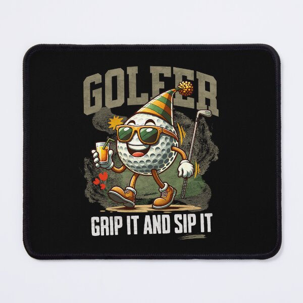 Item preview, "Grip It and Sip It" Golf Ball Party Design – Fun Golf Gift for Players 19th hole designed and sold by DAMOTAmagazine.