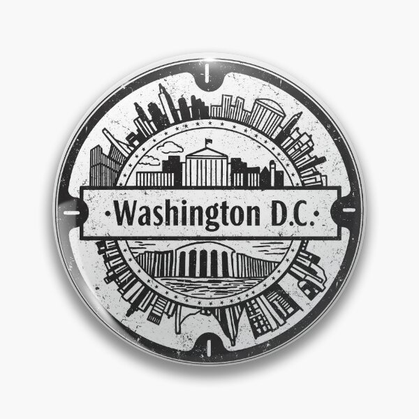 Item preview, Washington D.C.: Round manhole cover designed and sold by GraffitiLab.