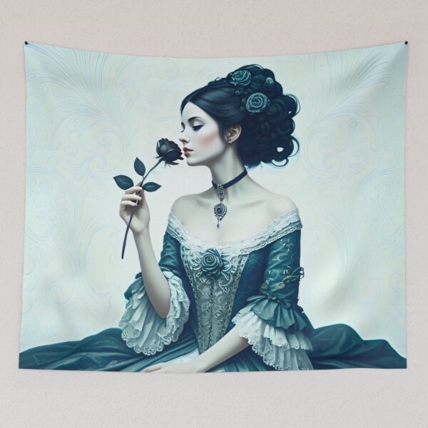 Item preview, The Black Rose, in Blue designed and sold by AJSRPrints.