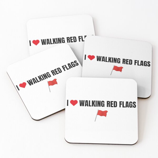 Item preview, I Love Walking Red Flags designed and sold by DesignsByAdele.