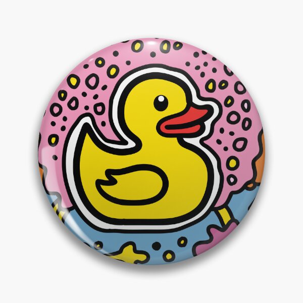 Item preview, Pop Art Rubber Duck – Retro Color Splash designed and sold by Timegraf.