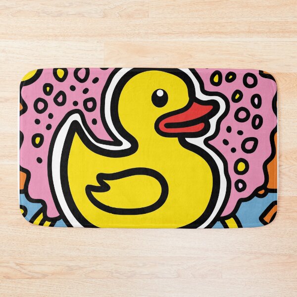 Item preview, Pop Art Rubber Duck – Retro Color Splash designed and sold by Timegraf.