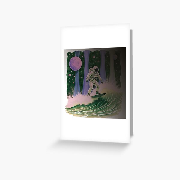 Item preview, Retro Vintage Astronaut Surfing designed and sold by desgineros.