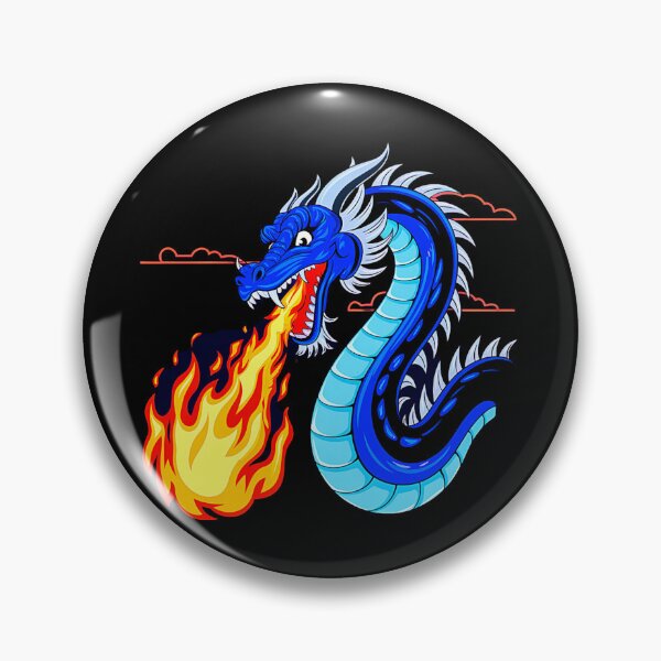 Item preview, Fire Breathing Blue Dragon designed and sold by SteezeeStore.