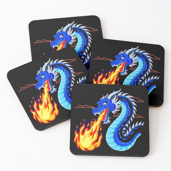 Item preview, Fire Breathing Blue Dragon designed and sold by SteezeeStore.