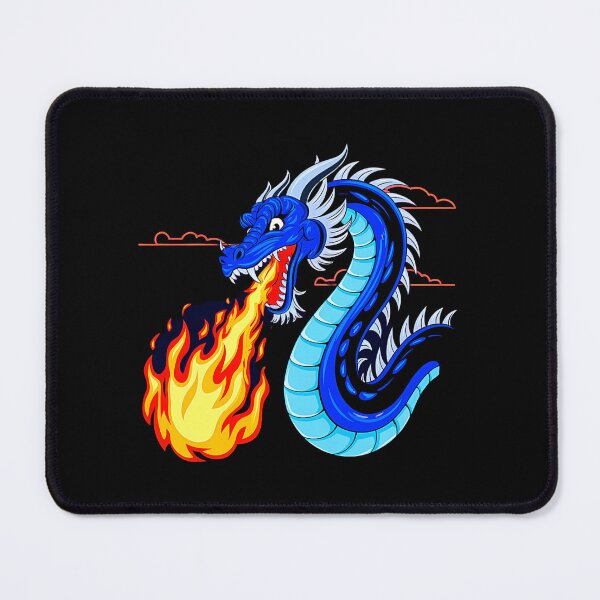 Item preview, Fire Breathing Blue Dragon designed and sold by SteezeeStore.