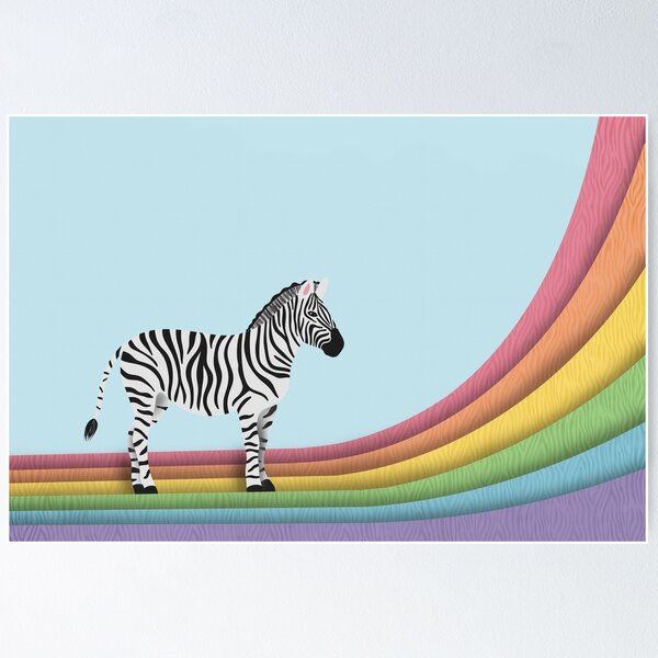 Item preview, Rainbow Zebra designed and sold by spoonlessmarket.