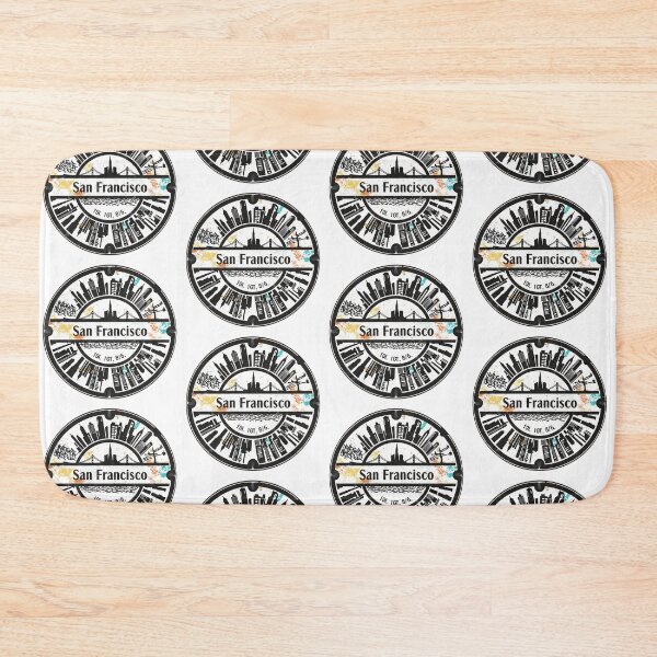 Item preview, San Francisco: Round Manhole Cover designed and sold by GraffitiLab.