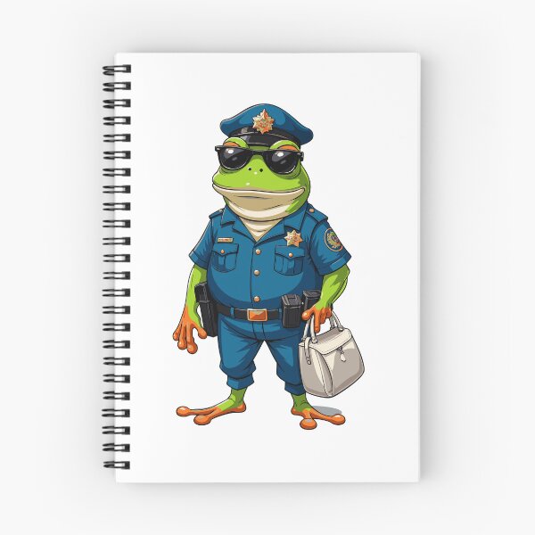 Item preview, Cool Cartoon Frog Police Officer in Uniform designed and sold by Bebrowny.