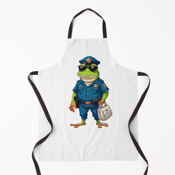 Item preview, Cool Cartoon Frog Police Officer in Uniform designed and sold by Bebrowny.