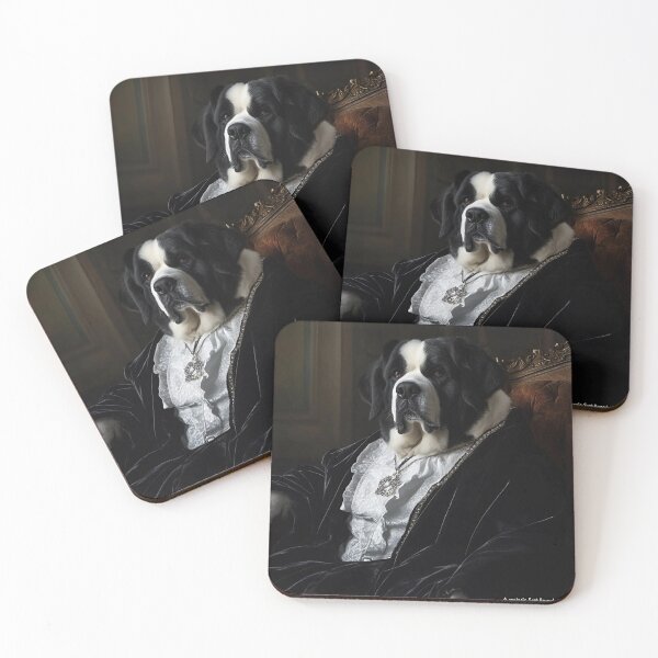 Item preview,  Majestic Saint Bernard: Elegance in Black Velvet designed and sold by Reina75.