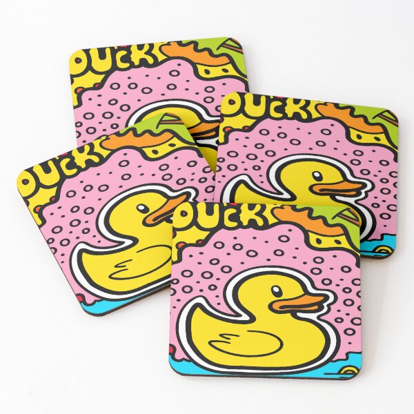 Item preview, Pop Art Rubber Duck – Retro Color Splash designed and sold by Timegraf.