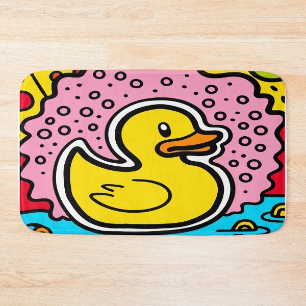 Item preview, Pop Art Rubber Duck – Retro Color Splash designed and sold by Timegraf.