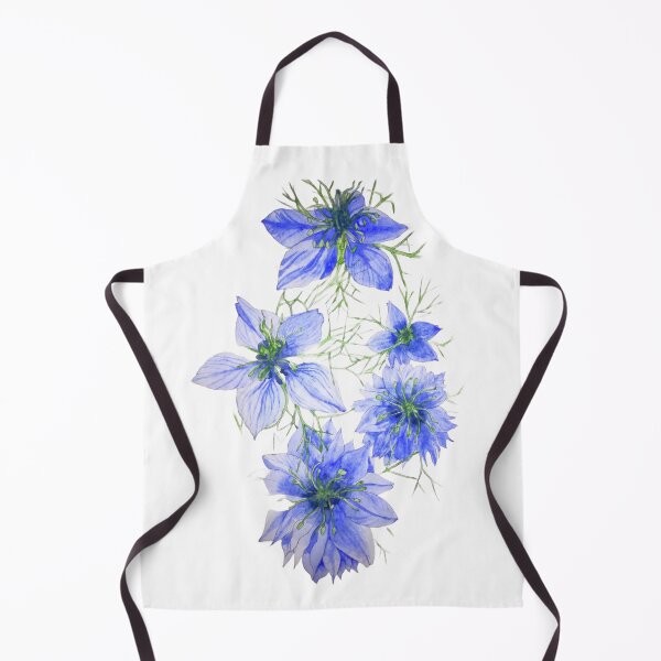 Item preview, Bright Blue love-in-a-mist watercolour painting.  designed and sold by esvb.