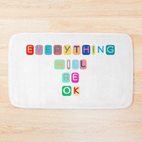 Item preview, Everything Will Be OK – Colorful Motivational Quote Design designed and sold by ShadeShard.