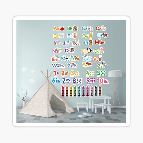 Item preview, Letters and numbers and colors design with examples  designed and sold by Sou-makes-art.