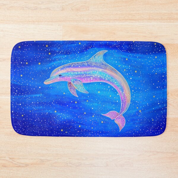 Item preview, Cosmic Rainbow Dolphin Picture designed and sold by MagicalOceanArt.