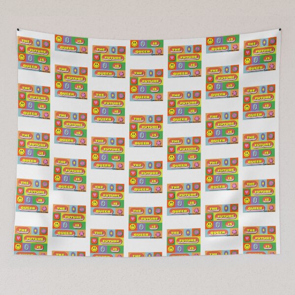 Item preview, The Future Is Queer Square designed and sold by bitebackcobbc.