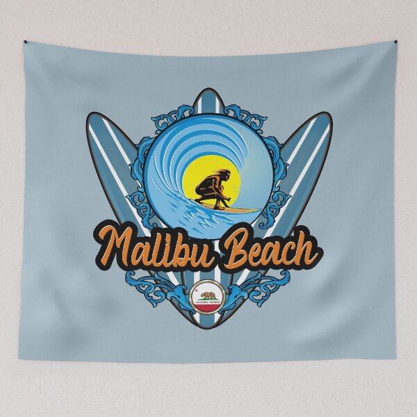 Item preview, Malibu Beach California surfer vintage surfboard designed and sold by studioss76.