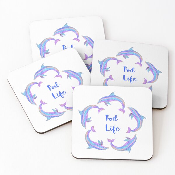Item preview, Rainbow Dolphin Pod designed and sold by MagicalOceanArt.