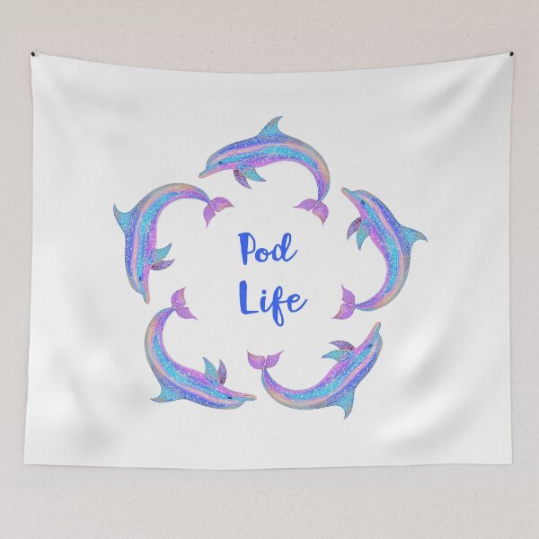 Item preview, Rainbow Dolphin Pod designed and sold by MagicalOceanArt.
