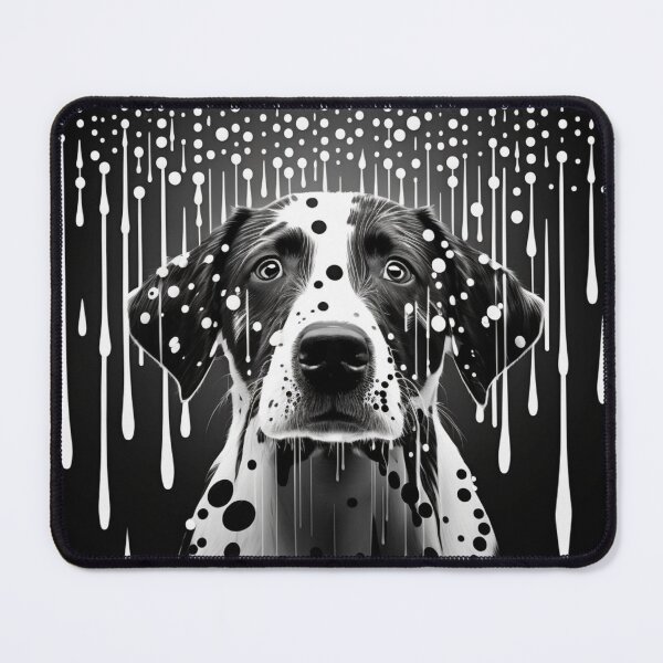 Item preview, Springer Spaniel abstract image - black & white designed and sold by Richenda.
